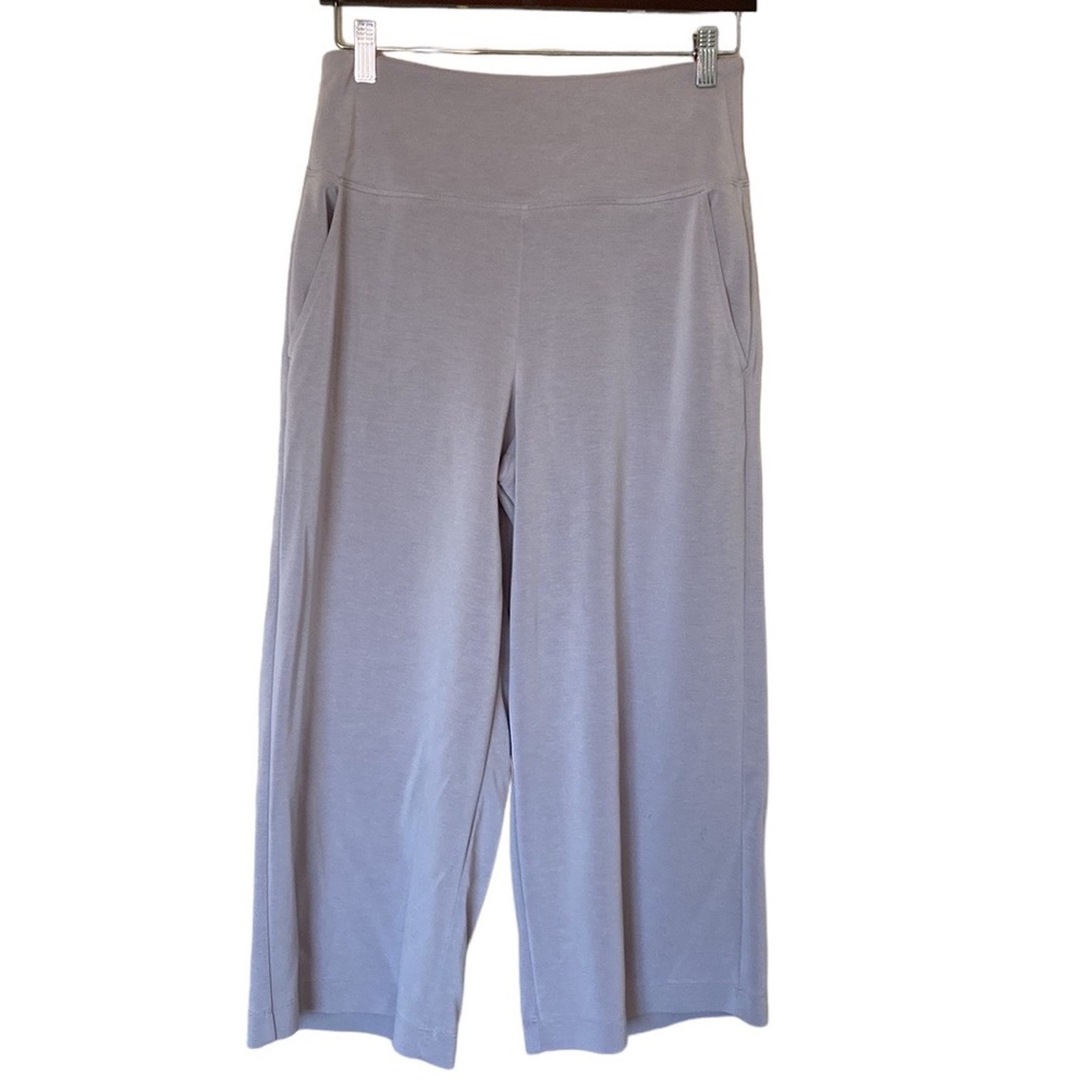 Athleta Seasoft Wide Crop Pull On Purple Pants S